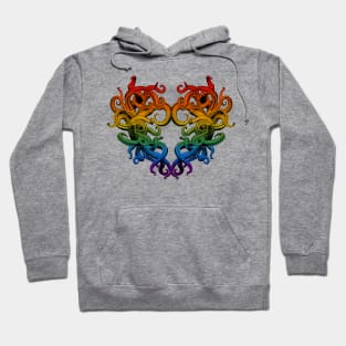 Tentacle Heart ~ Rainbow Hoodie